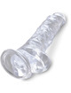 Dildo Realístico King Cock com Testículos Transparente 16.5 cm,D-236532