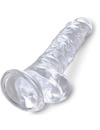 Dildo Realístico King Cock com Testículos Transparente 16.5 cm,D-236532