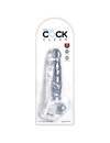 Dildo Realístico King Cock com Testículos Transparente 16.5 cm,D-236532