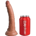 king cock - elite dildo realistico silicona 17.8 cm caramelo