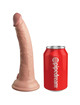 Vibrador Realístico King Cock Elite com Comando Bege 17.8 cm,D-236630