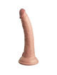 Vibrador Realístico King Cock Elite com Comando Bege 17.8 cm,D-236630