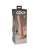 Vibrador Realístico King Cock Elite com Comando Bege 17.8 cm,D-236630