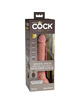 Vibrador Realístico King Cock Elite com Comando Bege 17.8 cm,D-236630
