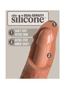 king cock - elite realistic dildo vibrating silicone 20.3 cm caramel D-236631