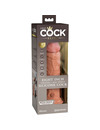 king cock - elite realistic dildo vibrating silicone 20.3 cm caramel D-236631