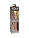 Vibrador Realístico King Cock Elite com Comando Bege 23 cm,D-236633