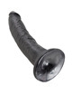 King cock - 7 pene negro 17.8 cm