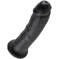 king cock - 8 pene negro 20.3 cm