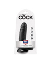 Dildo Realístico King Cock com Testículos Preto 17.8 cm,PD5506-23