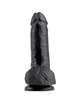 king cock - 7 pene realistico negro 17.8 cm