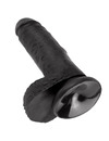 king cock - 7 dildo black with balls 17.8 cm PD5506-23