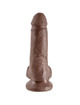 king cock - 7 dildo brown with balls 17.8 cm PD5506-29