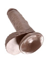 king cock - 7 dildo brown with balls 17.8 cm PD5506-29