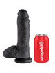 Dildo Realístico King Cock com Testículos Preto 20.3 cm,PD5507-23