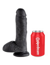 king cock - 8 dildo black with balls 20.3 cm PD5507-23