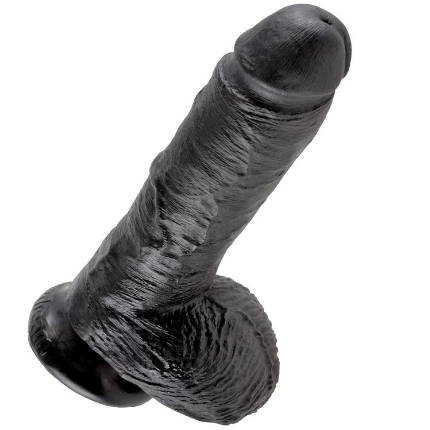 king cock - 8 dildo black with balls 20.3 cm PD5507-23