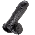 king cock - 8 dildo black with balls 20.3 cm