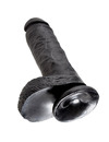 Dildo Realístico King Cock com Testículos Preto 20.3 cm,PD5507-23