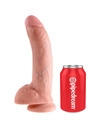 Dildo Realístico King Cock com Testículos Bege 22.9 cm,PD5508-21