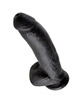 Dildo Realístico King Cock com Testículos Preto 22.9 cm,PD5508-23
