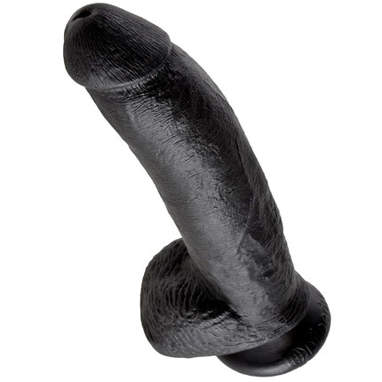king cock - 9 dildo black with balls 22.9 cm PD5508-23