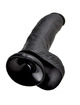 Dildo Realístico King Cock com Testículos Preto 22.9 cm,PD5508-23