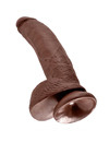 king cock - 9 dildo brown with balls 22.9 cm PD5508-29