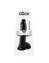 king cock - 10 dildo black with balls 25.4 cm PD5509-23