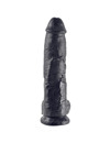 king cock - 10 dildo black with balls 25.4 cm PD5509-23