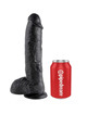 king cock - 10 dildo black with balls 25.4 cm PD5509-23