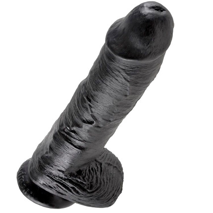 king cock - 10 dildo black with balls 25.4 cm PD5509-23