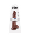 king cock - 10 dildo brown with balls 25.4 cm PD5509-29