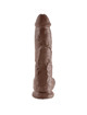 Dildo Realístico King Cock com Testículos Castanho 26.5 cm,PD5509-29