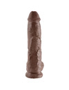 king cock - 10 dildo brown with balls 25.4 cm PD5509-29