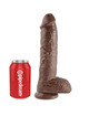 king cock - 10 dildo brown with balls 25.4 cm PD5509-29