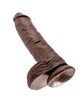 king cock - 10 dildo brown with balls 25.4 cm PD5509-29