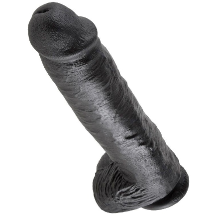 king cock - 11 dildo black with balls 28 cm PD5510-23