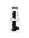 Dildo Realístico King Cock com Testículos Preto 28 cm,PD5510-23