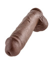 king cock - 11 dildo brown with balls 28 cm PD5510-29