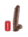 king cock - 11 dildo brown with balls 28 cm PD5510-29