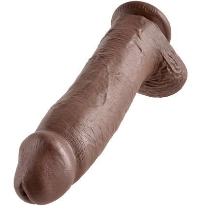 king cock - 12 dildo brown with balls 30.48 cm PD5511-29