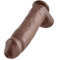 king cock - 12 dildo brown with balls 30.48 cm