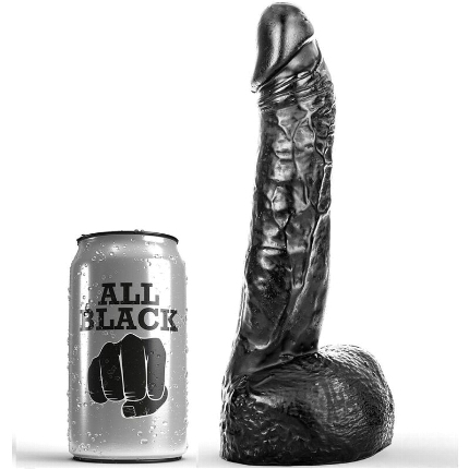 Dildo Realístico All Black Hard Preto 20 cm,D-197909