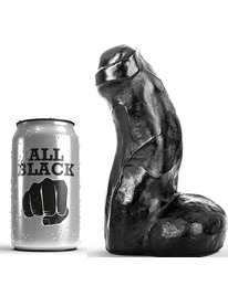 Dildo Realístico All Black Dong Preto 17 cm