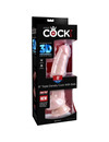 Dildo Realístico King Cock Tripla Densidade Bege 18.4 cm,PD5719-21