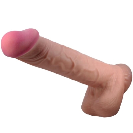 pretty love - sliding skin series realistic dildo with sliding skin suction cup brown 26 cm D-238758