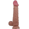 pretty love - sliding skin series realistic dildo with sliding skin suction cup brown 24 cm