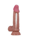 pretty love - sliding skin series realistic dildo with sliding brown skin suction cup 19.4 cm D-238766