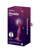 satisfyer - double ball-r silicone dildo garnet D-237594